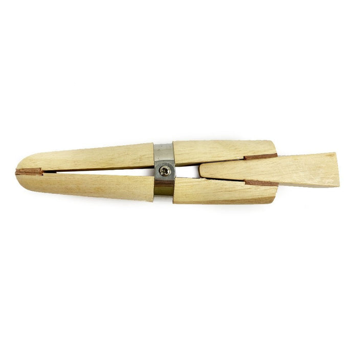 Small Wooden Wedge Ring Clamp with Leather Jaws