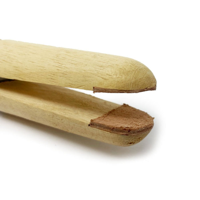 Small Wooden Wedge Ring Clamp with Leather Jaws