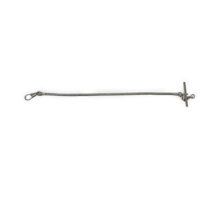 Snake Albert Pocket Watch Chain - Silver