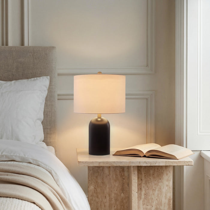 Stella Sculptural Matte Black Table Lamp