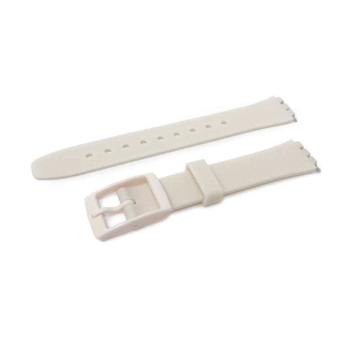 Swatch Style Silicone Watch Strap (12mm Notches), Light Pink
