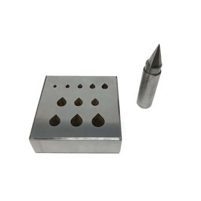 Teardrop Bezel Collet Block & Punch