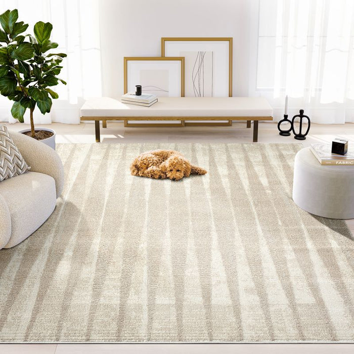 Terra Striped Beige Rug
