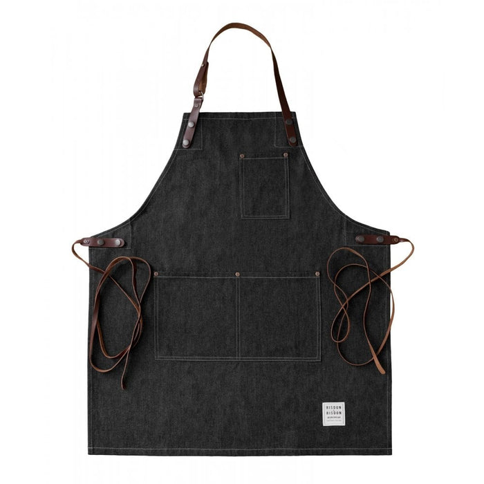 The Street Apron Denim with Leather Straps - Choose Colour