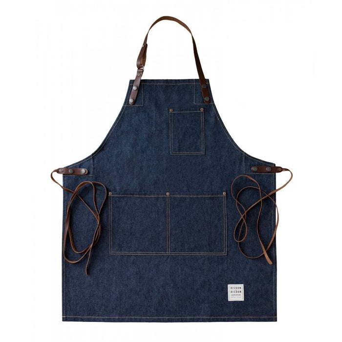 The Street Apron Denim with Leather Straps - Choose Colour