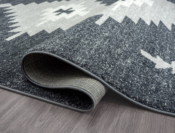 Tulum Grey Cream Diamond Rug