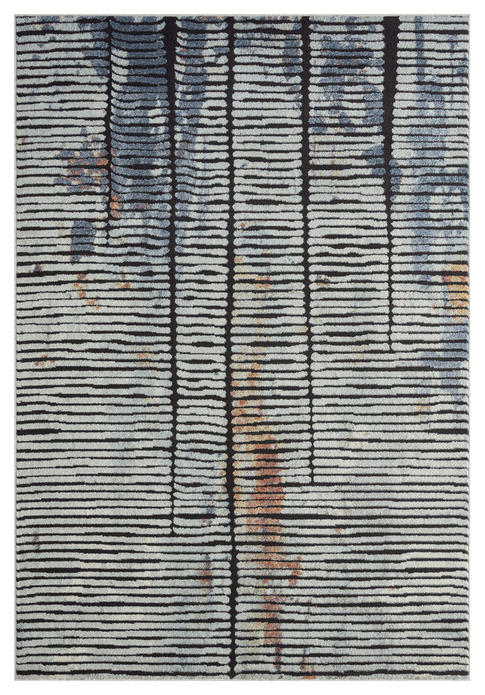 Venus Grey Black Striped Rug