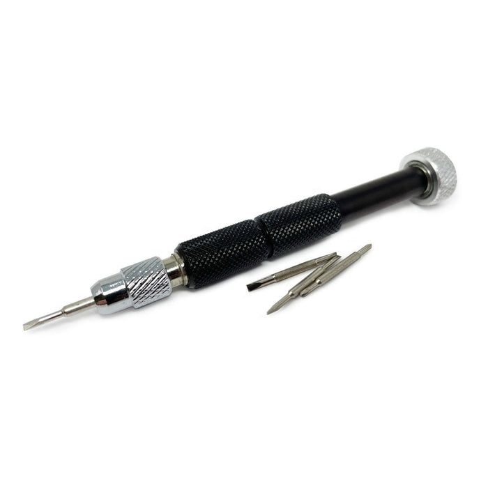 Watchmaker's Screwdriver with 4 Interchangeable Reversible Blades