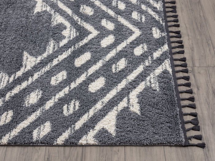 Willow Large Diamond Grey Rug