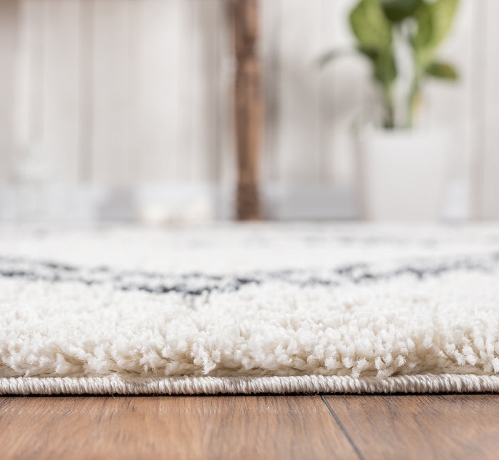 Willow Shag Zig Zag Cream Rug