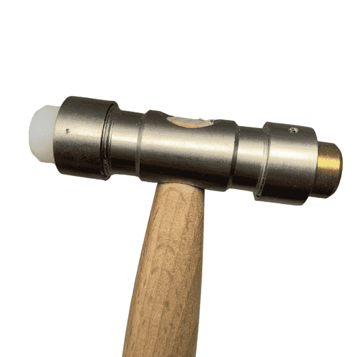 Wooden Hammer with Brass & Fibre Head