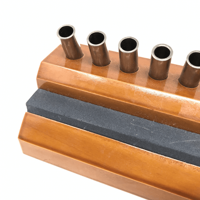 Wooden Screwdriver Stand & Sharpening Stone
